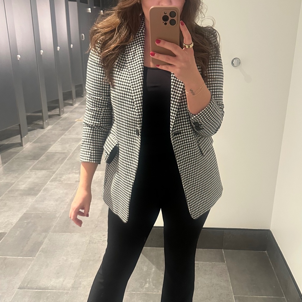 Nordstrom Houndstooth Blazer in Black and White